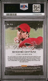 2018 Panini Diamond Kings Portraits P15 Shohei Ohtani PSA 9