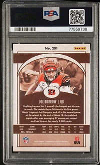 2020 Panini Chronicles Legacy 201 Joe Burrow PSA 9