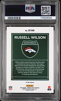 2022 Panini Donruss Optic Downtown Dtrw Russell Wilson PSA 9