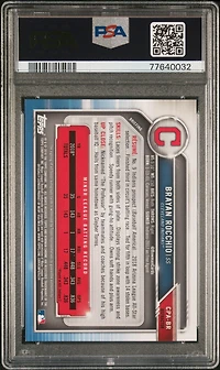 2019 Bowman Chrome Prospects Autographs Cpabr Brayan Rocchio Refractor PSA 10