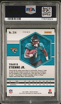 2021 Panini Mosaic 314 Travis Etienne Jr. Genesis PSA 10