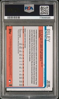 2019 Topps Update Us100 Austin Riley Batting-yellow PSA 9