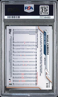 2020 Topps Update U55 Miguel Cabrera PSA 9