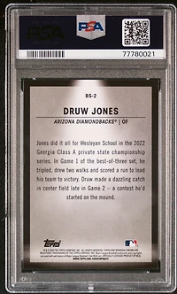 2023 Bowman Spotlights Bs2 Druw Jones PSA 10
