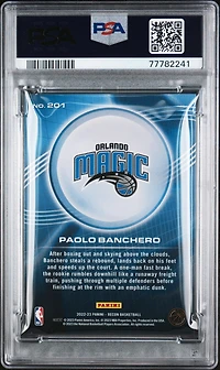 2022 Panini Recon 201 Paolo Banchero PSA 10