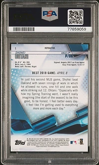 Bowman's Best Shohei Ohtani Refractor PSA 10