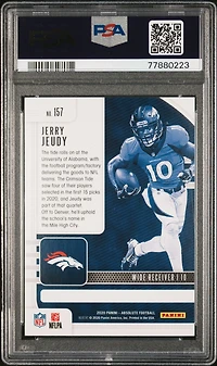 2020 Panini Absolute 157 Jerry Jeudy Green Waves PSA 10