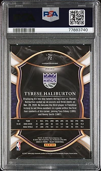 2020 Panini Select 72 Tyrese Haliburton PSA 10