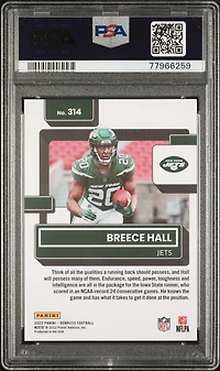 2022 Panini Donruss 314 Breece Hall Press Proof Premium PSA 10