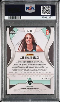 2020 Panini Prizm Wnba 89 Sabrina Ionescu Ice PSA 9