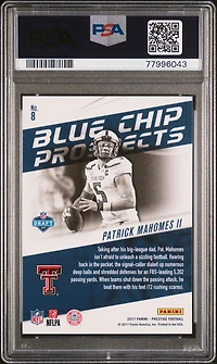 2017 Panini Prestige Blue Chip Prospects 8 Patrick Mahomes Ii PSA 10