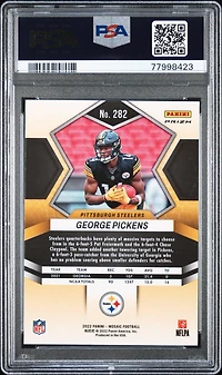 2022 Panini Mosaic 282 George Pickens Mosaic PSA 10