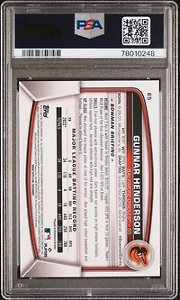 2023 Bowman Mega Box Chrome 65 Gunnar Henderson PSA 10