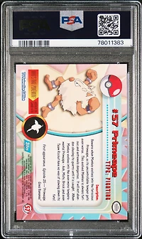 1999 Topps Pokemon Tv 57 Primeape PSA 10