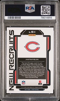 2021 Panini Prizm New Recruits Nr4 Justin Fields PSA 10