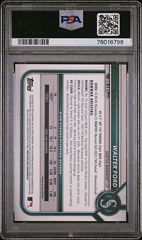 2022 Bowman Draft 1st Edition 187 Walter Ford Gold Foil PSA 10