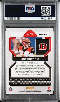 2021 Panini Prizm 273 Joe Burrow Pink Prizm PSA 10
