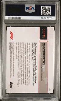 2021 Topps Now Formula 1 80 Max Verstappen PSA 10