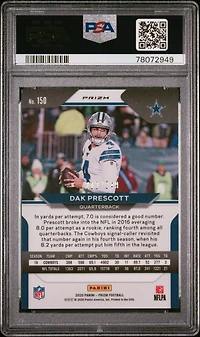 2020 Panini Prizm 150 Dak Prescott Orange Prizm PSA 9