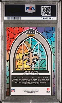 2022 Panini Mosaic Glass Mosaic Gm28 Chris Olave PSA 10