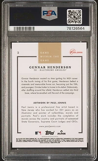 2023 Topps Game Within The Game 2 Gunnar Henderson PSA 9