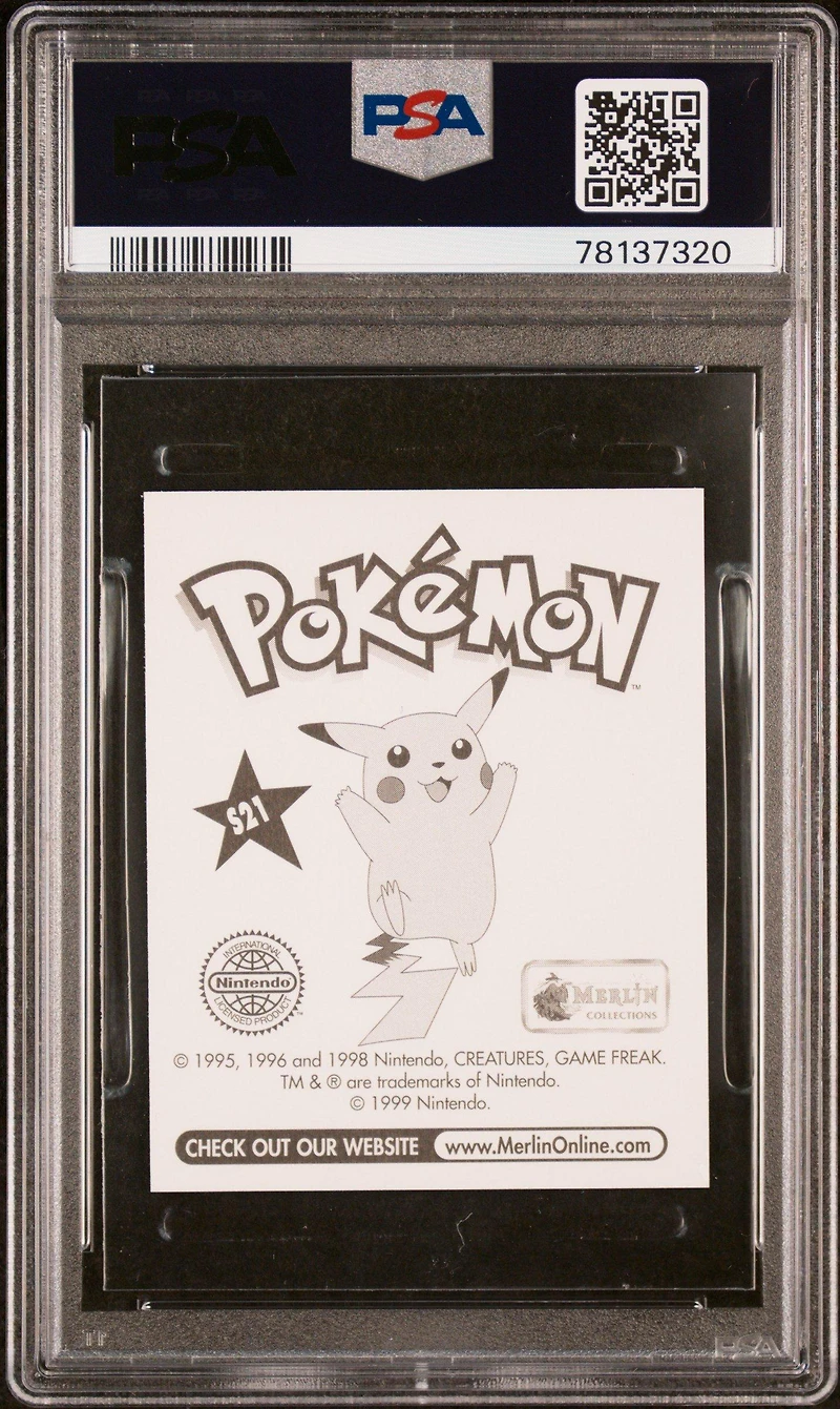 1999 Merlin Pokemon S21 Eevee-prism PSA 9