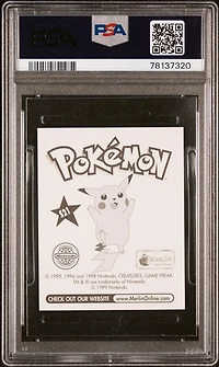 1999 Merlin Pokemon S21 Eevee-prism PSA 9