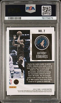2020 Panini Illusions Instant Impact 7 Anthony Edwards PSA 10