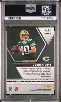2020 Panini Mosaic 211 Jordan Love Mosaic PSA 10
