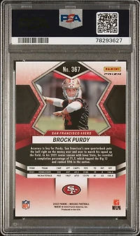 2022 Panini Mosaic 367 Brock Purdy Mosaic PSA