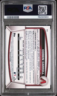 2023 Bowman Mega Box Chrome 73 Corbin Carroll PSA 10