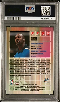 2001 Topps Chrome Fast & Furious Ff05 Michael Jordan PSA 10