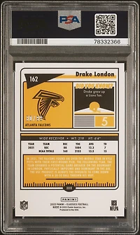 2022 Panini Classics 162 Drake London Timeless Tributes Gold PSA 10