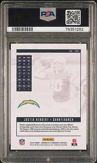 2020 Panini Chronicles Luminance 203 Justin Herbert PSA