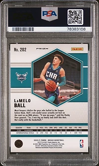 2020 Panini Mosaic 202 Lamelo Ball Red Mosaic PSA 10
