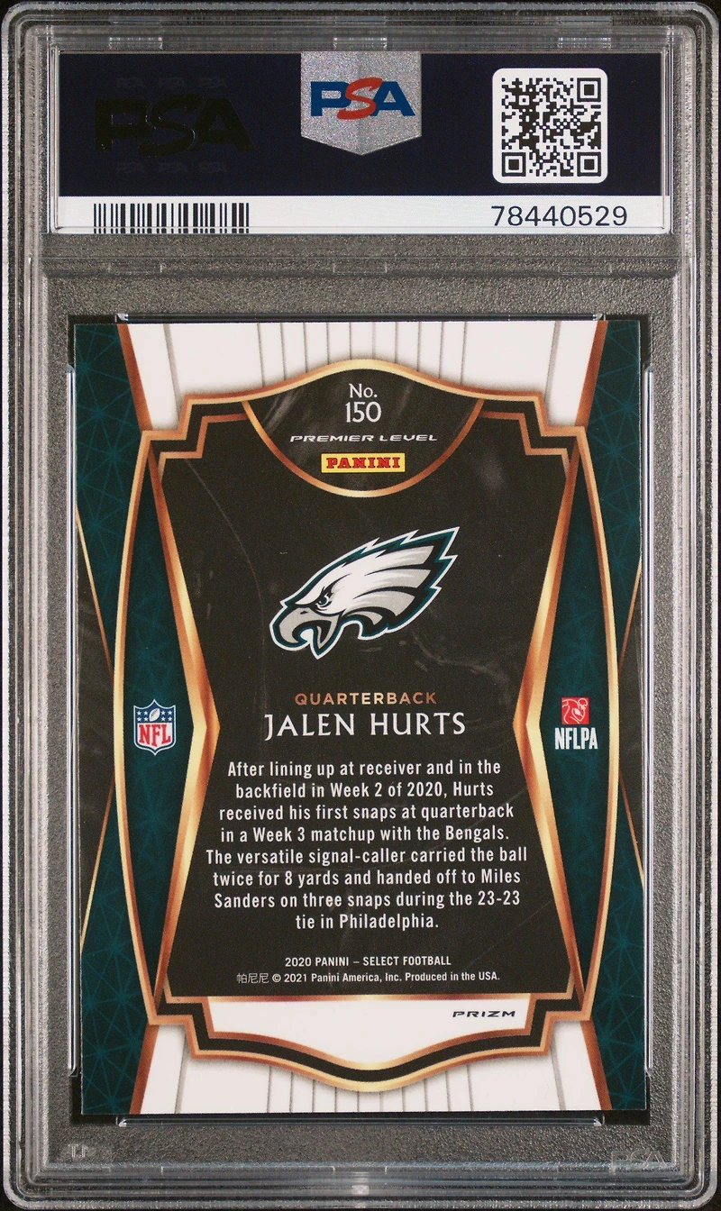 2020 Panini Select 150 Jalen Hurts PSA 9