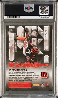 2022 Panini Donruss Optic Diamond Hands Dh3 Ja'marr Chase Black Pandora PSA 9