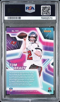 2021 Panini Donruss Elite Star Status Ss1 Tom Brady Pink PSA 9