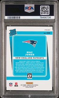 2021 Panini Donruss Optic 206 Mac Jones Blue Scope PSA 10