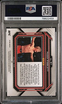 2023 Panini Prizm Ufc 87 Paddy Pimblett Ruby Wave PSA 9