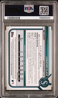 2022 Bowman Chrome Prospect Autographs Cpajcl Jonatan Clase PSA 10