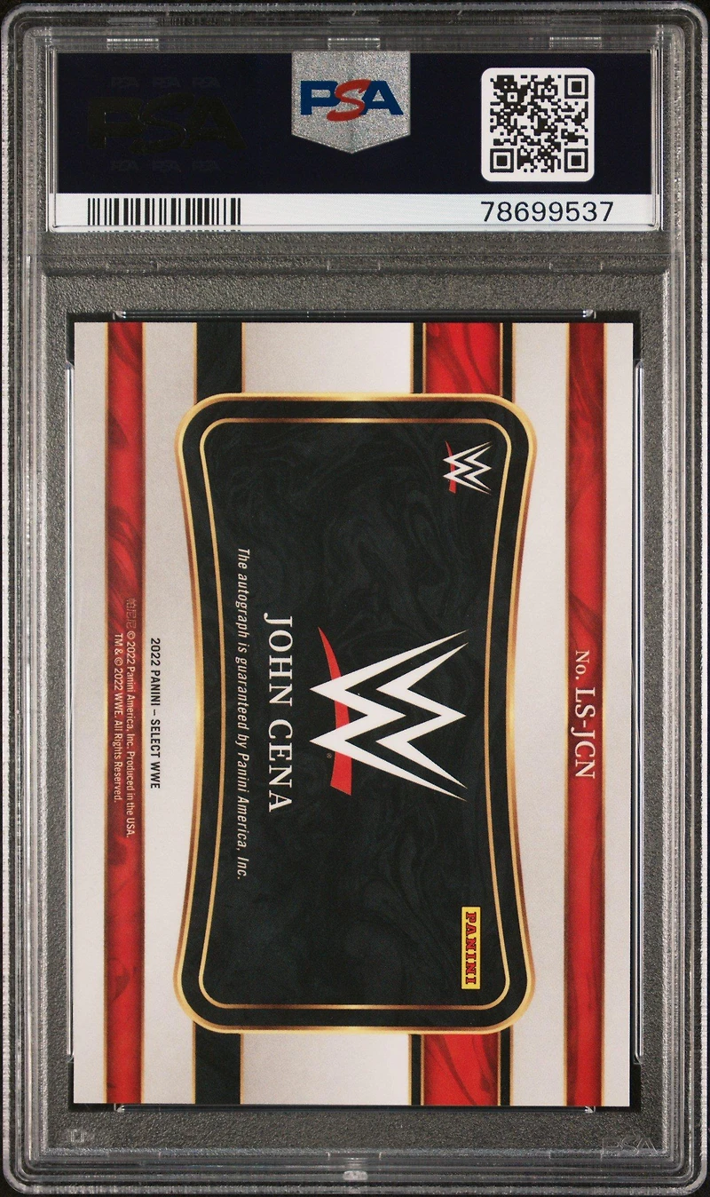 2022 Panini Select Wwe Legendary Signatures Lsjcn John Cena PSA 10