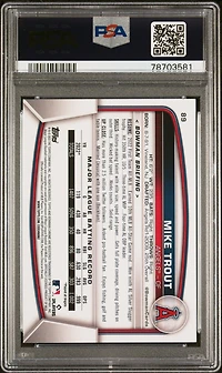2023 Bowman Mega Box Chrome 89 Mike Trout Aqua Refractor PSA 10