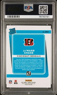 2021 Panini Donruss 262 Ja'marr Chase PSA 10