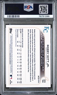 2022 Topps Chrome 221 Bobby Witt Jr. Sp PSA 9