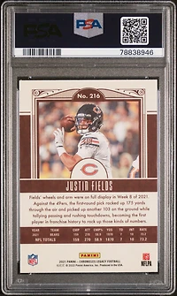 2021 Panini Chronicles Legacy Update Rookies 216 Justin Fields PSA 10