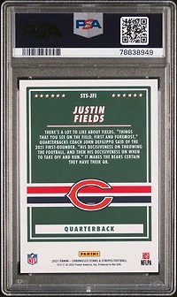 2021 Panini Chronicles Stars & Stripes Stsjfi Justin Fields PSA 10