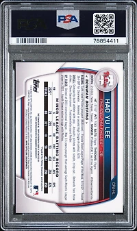 2023 Bowman Chrome Prospect Autographs Cpahl Hao Yu Lee PSA 9