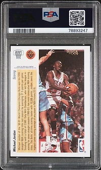 1991 Upper Deck Award Winner Hologram Aw1 Michael Jordan PSA 9