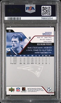 2004 Upper Deck 114 Tom Brady PSA 9